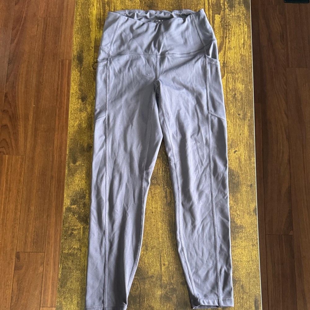 Gray High-Waisted Leggings